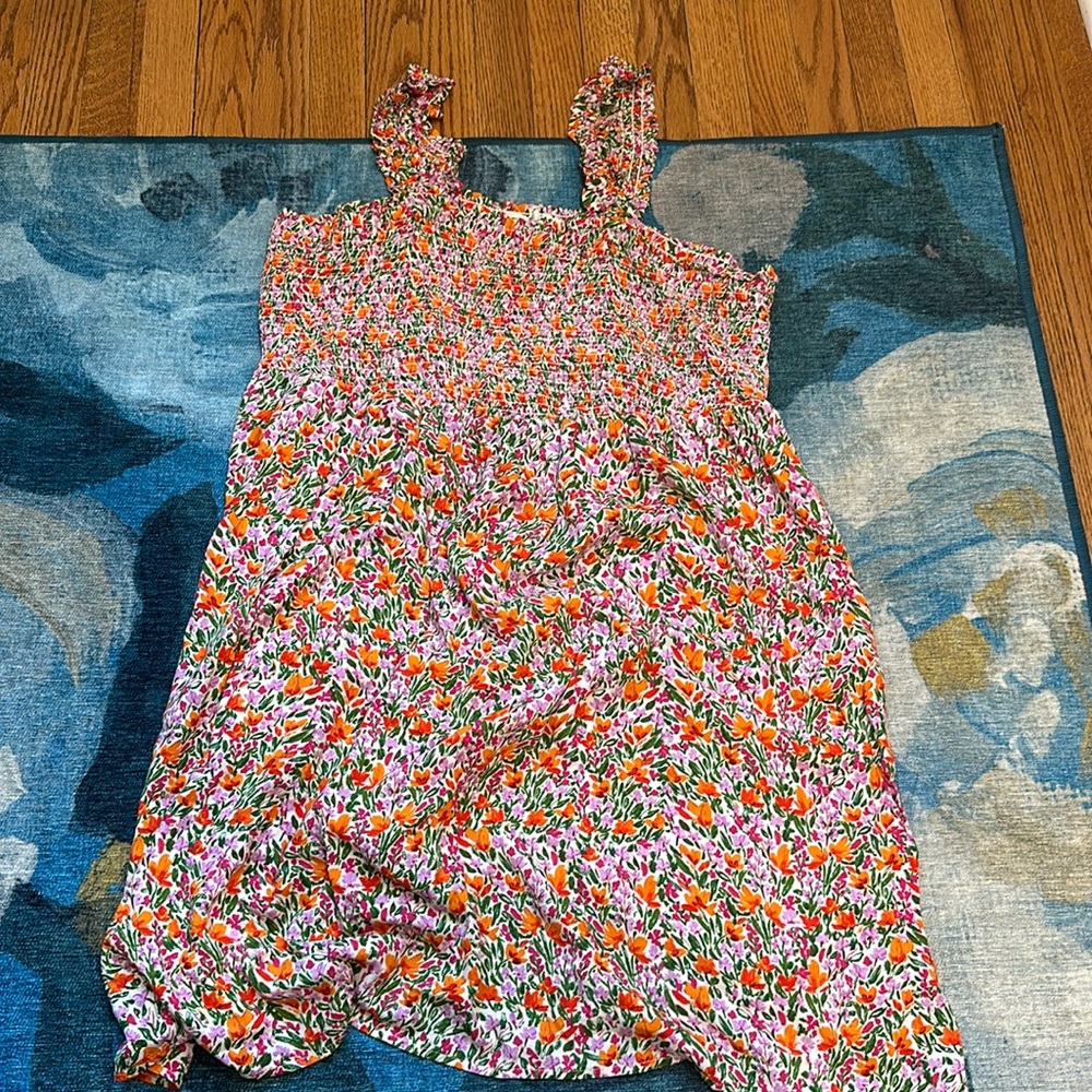 FLORAL TANK TOP DRESS SZ 1X
